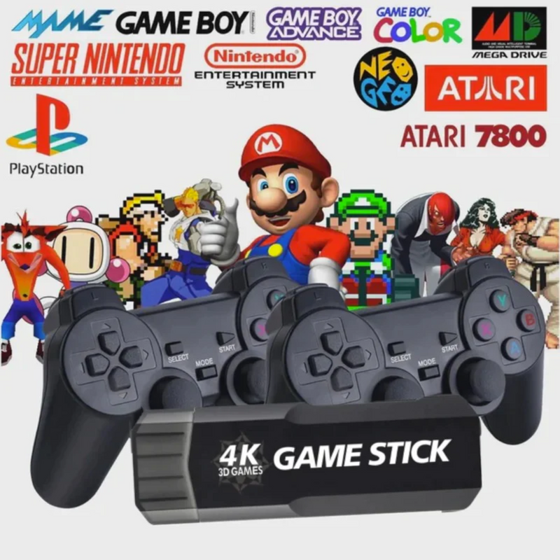 Game Stick Retrô 4K: Mergulhe em 20.000 Jogos com Qualidade Incrível