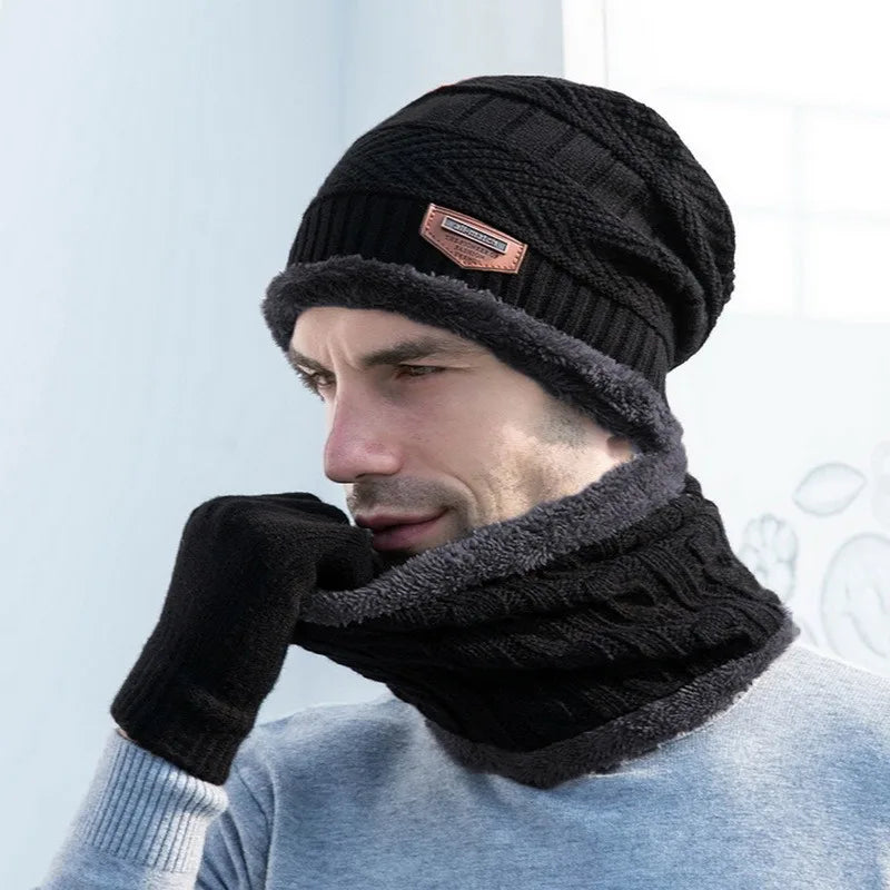 Conjunto 3 em 1 de Inverno: Gorro, Cachecol e Luvas