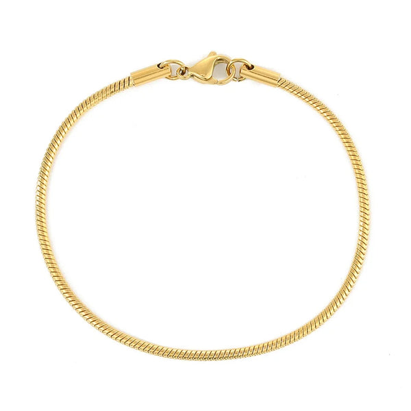 Pulseira Masculina e Feminina de Aço Inoxidável - Cobra