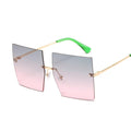 Óculos De luxo Oversized Rimless - Mágico Ofertas