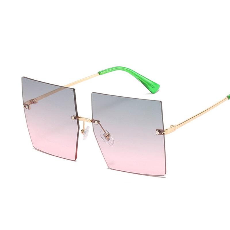 Óculos De luxo Oversized Rimless - Mágico Ofertas