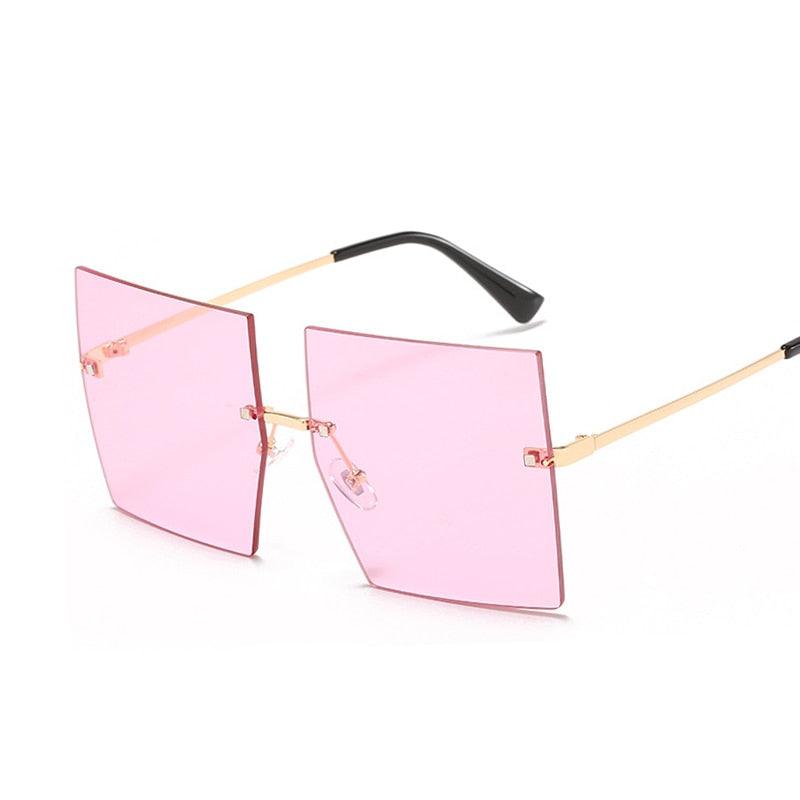 Óculos De luxo Oversized Rimless - Mágico Ofertas