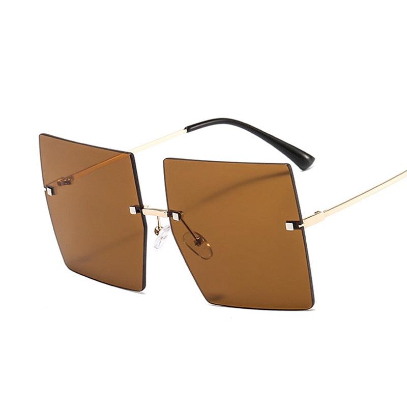 Óculos De luxo Oversized Rimless - Mágico Ofertas