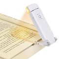 LED USB recarregável luz de leitura de livro brilho ajustável proteção ocular clipe de luz de livro marcador portátil luz de leitura - Mágico Ofertas