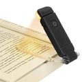 LED USB recarregável luz de leitura de livro brilho ajustável proteção ocular clipe de luz de livro marcador portátil luz de leitura - Mágico Ofertas