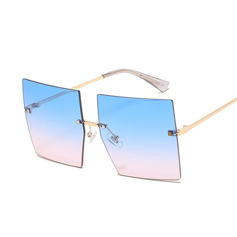 Óculos De luxo Oversized Rimless - Mágico Ofertas