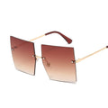 Óculos De luxo Oversized Rimless - Mágico Ofertas